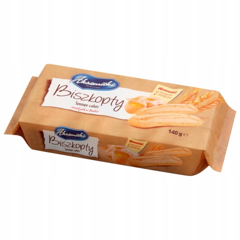 Eurosnack Biszkopty Aksamitki Podłużne Sponge Cakes Delikatne 140G