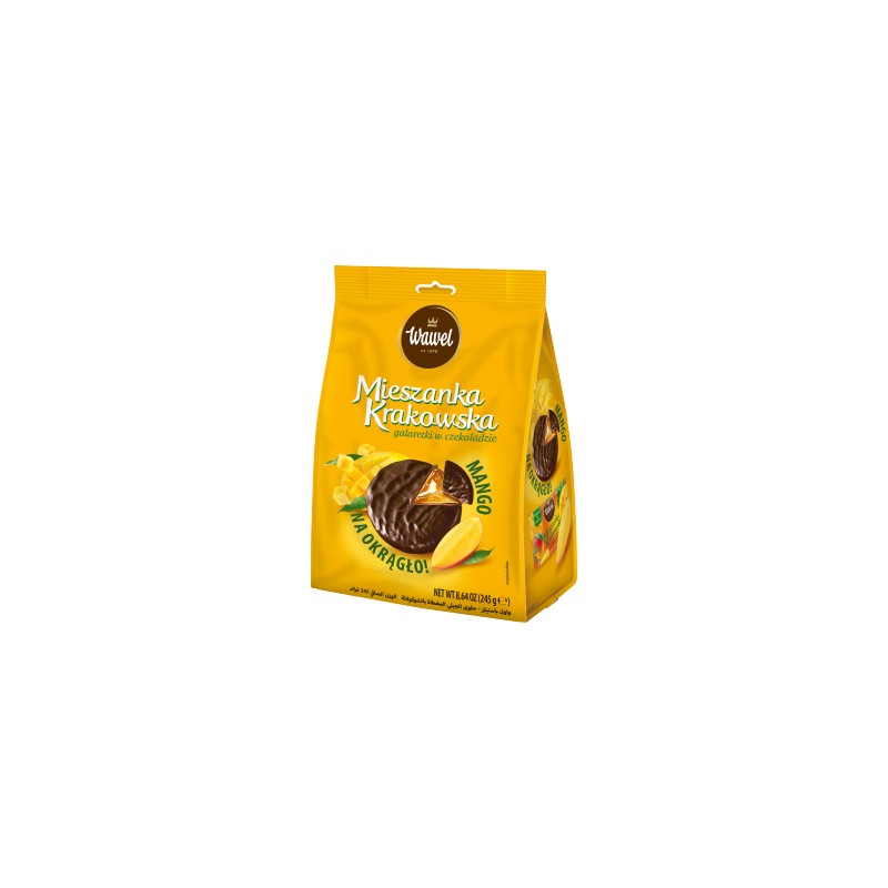 Wawel Mieszanka Krakowska Galaretki w czekoladzie mango 245 g