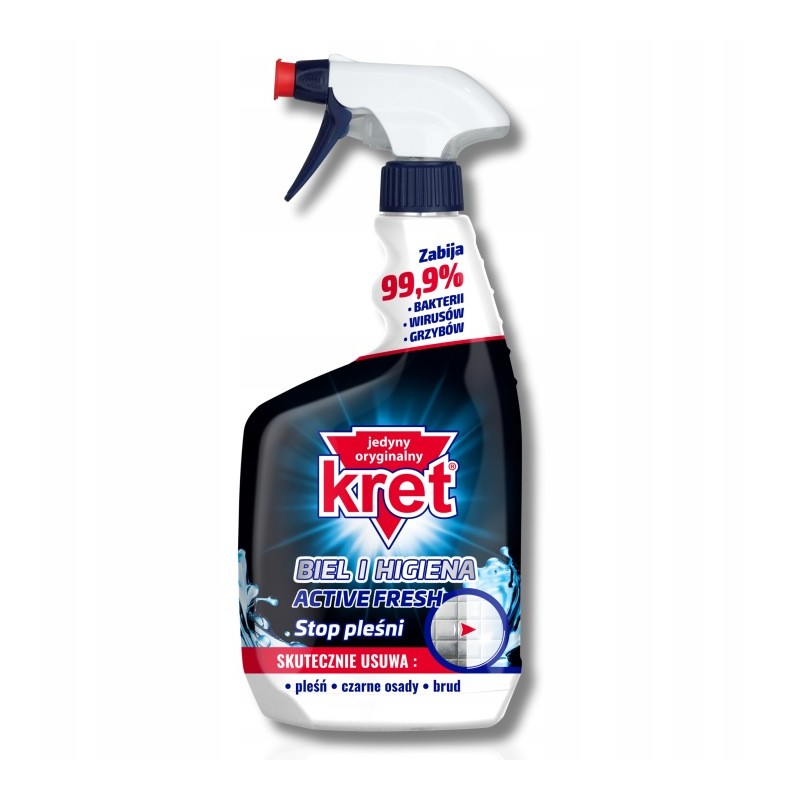 KRET Spray Czyszczący Płyn do Usuwania Pleśni Czarnych Osadów Grzybów 620ml