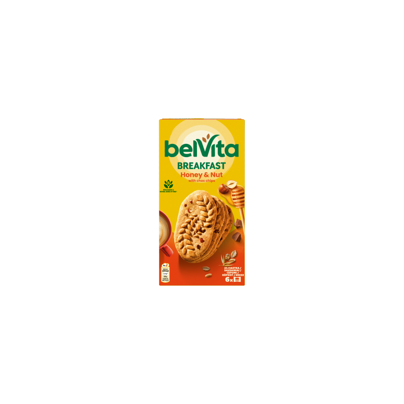 belVita ciastka zbożowe z miodem, orzechami laskowymi i kawałkami czekolady ciastka zbożowe - 300 g