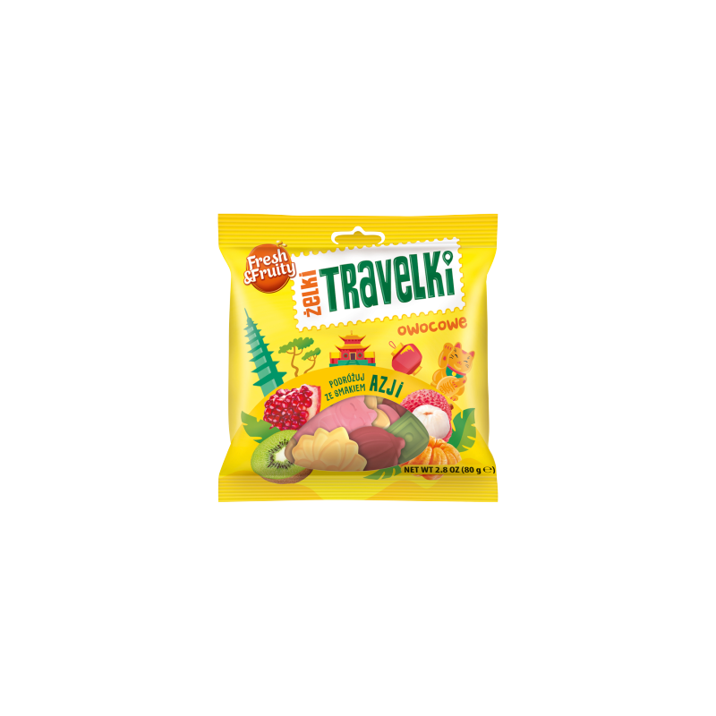 Fresh & Fruity Żelki travelki owocowe smaki Azji 80 g