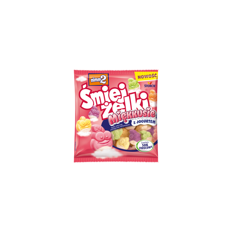 nimm2 Śmiejżelki Miękkusie Żelki owocowe wzbogacone witaminami 90 g