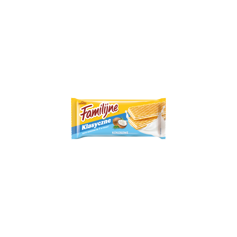 Familijne Klasyczne wafle kokosowe 180 g