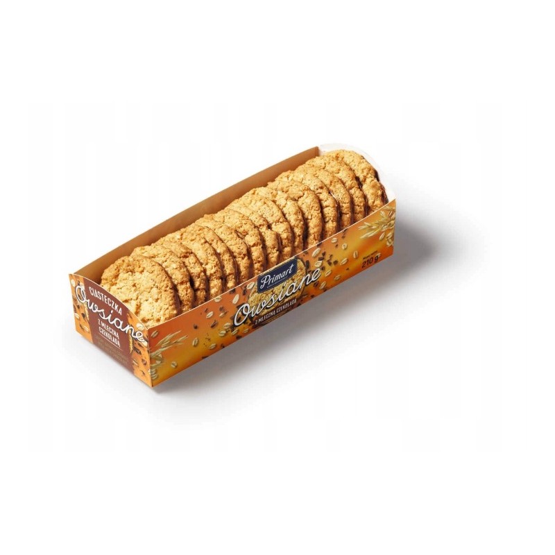 PRIMART CIASTKA OWSIANE W CZEKOLADZIE MLECZNEJ 210G