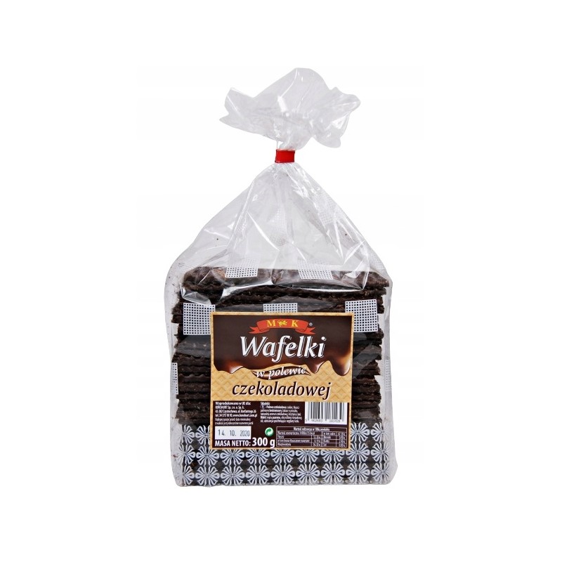 Wafelki w polewie czekoladowej paczka 300g Polak
