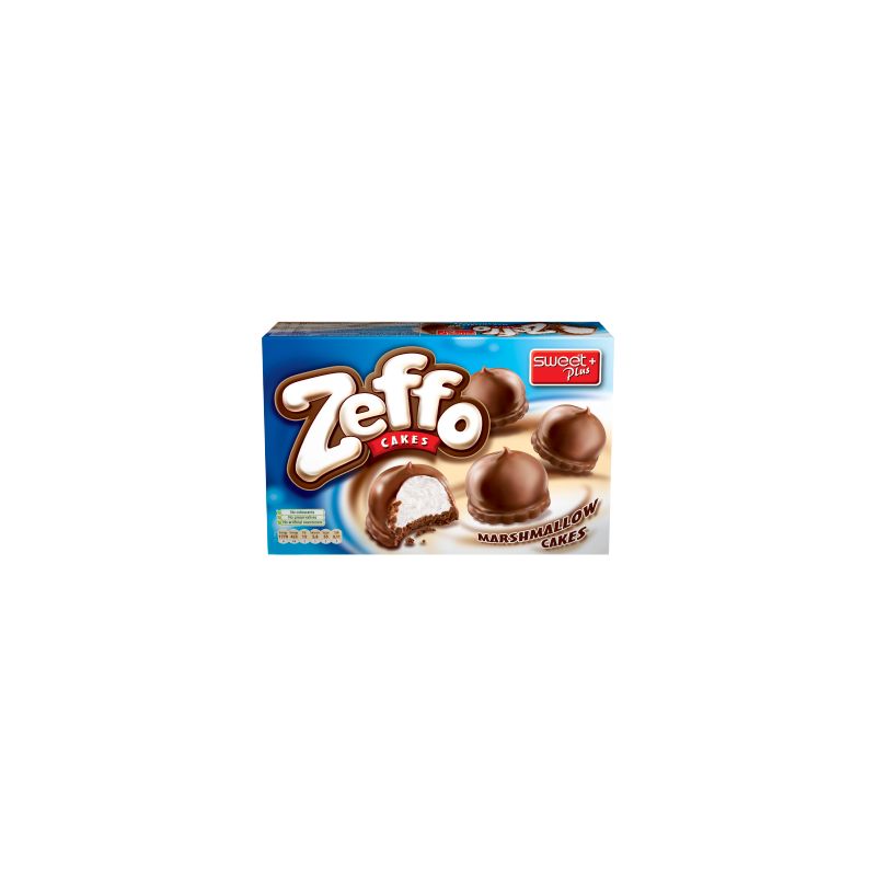 Sweet Plus Zeffo Cakes Ciastka kakaowe z pianką w polewie kakaowo-mlecznej 150 g