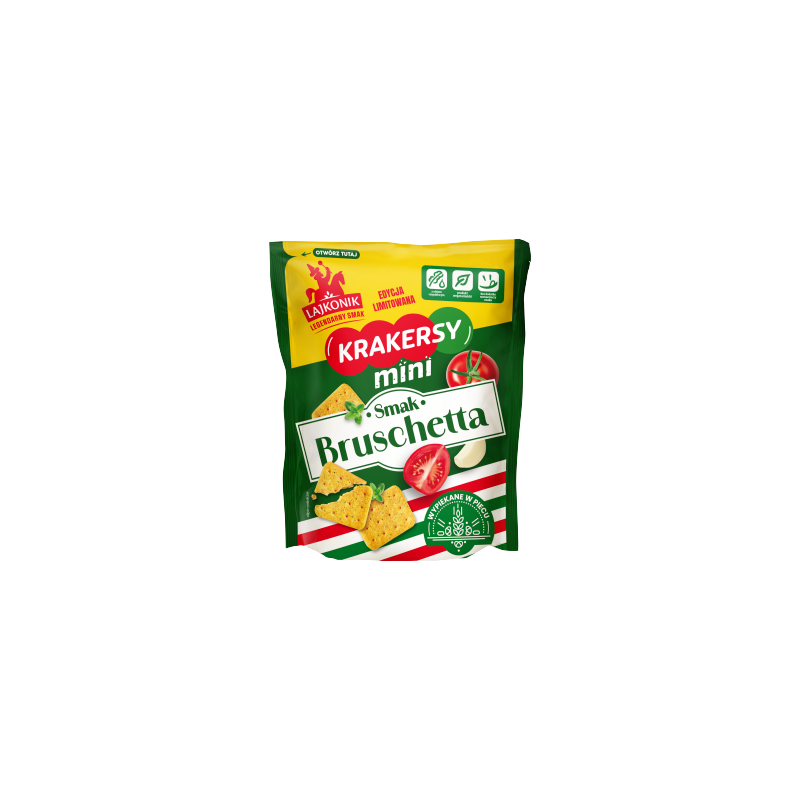 Lajkonik Krakersy mini smak bruschetta 100 g