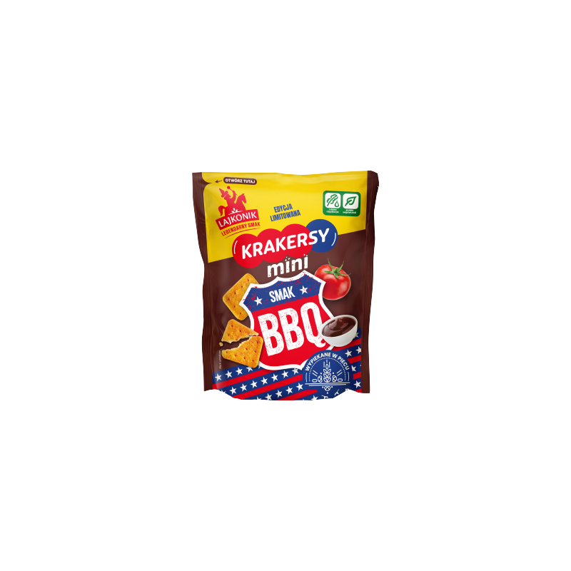 Lajkonik Krakersy mini smak BBQ 100 g
