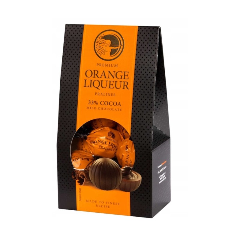 PRALINY Z LIKIEREM POMARANCZOWYM PREMIUM 120 g ŁUCZNICZKA 33% COCOA