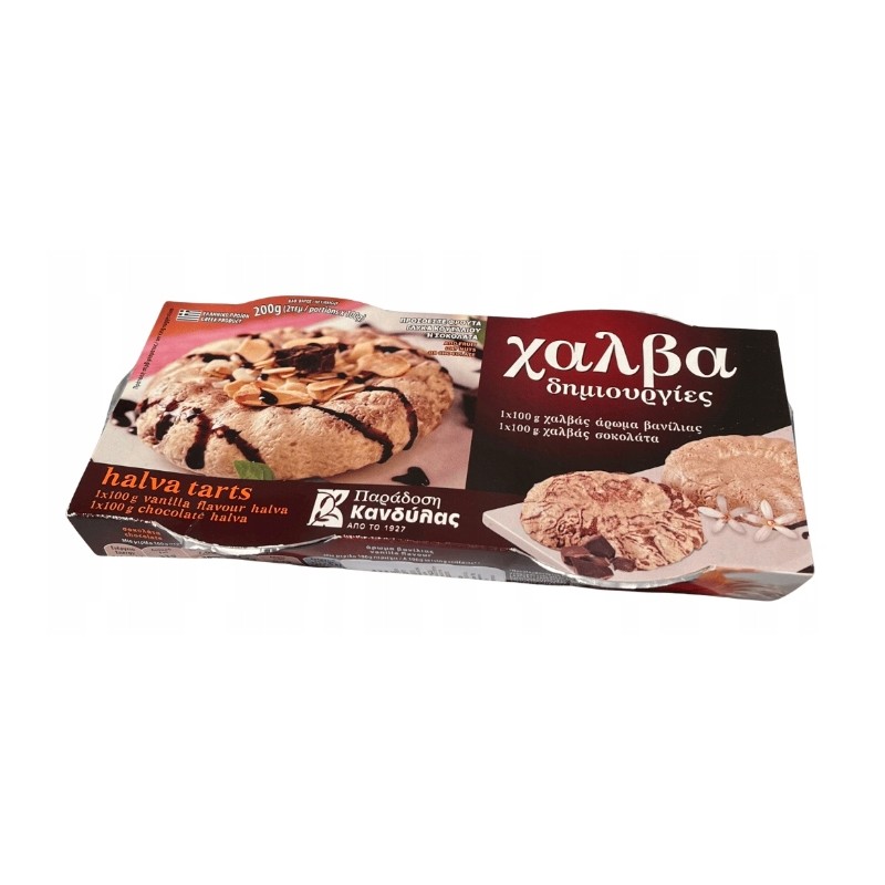 Kandylas chałwa grecka waniliowa i czekoladowa 2x 100g