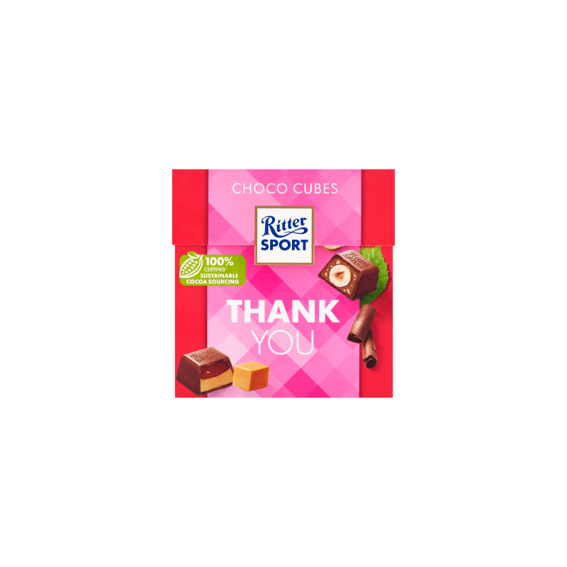 Ritter Sport Thank You Mieszanka czekoladek z czekolady mlecznej nadziewanych 176 g (22 sztuki)