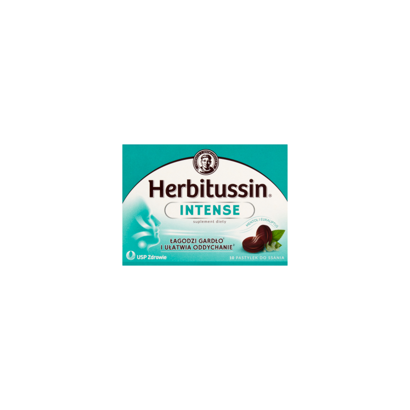 Herbitussin Intense Suplement diety mentol i eukaliptus 10 sztuk