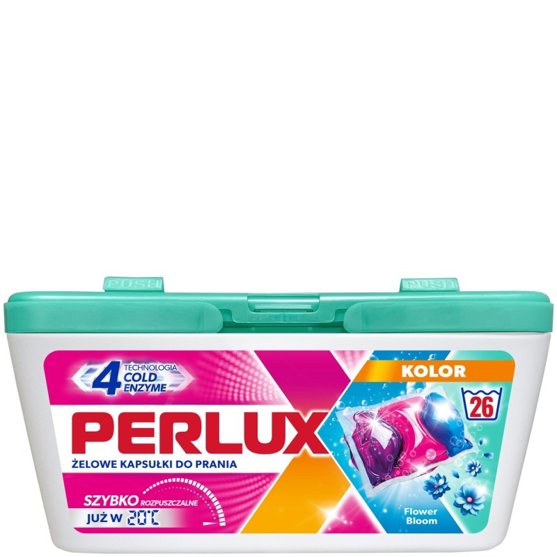 Perlux żelowe kapsułki do prania kolor 3w1 26 szt pranie od 20 stopni