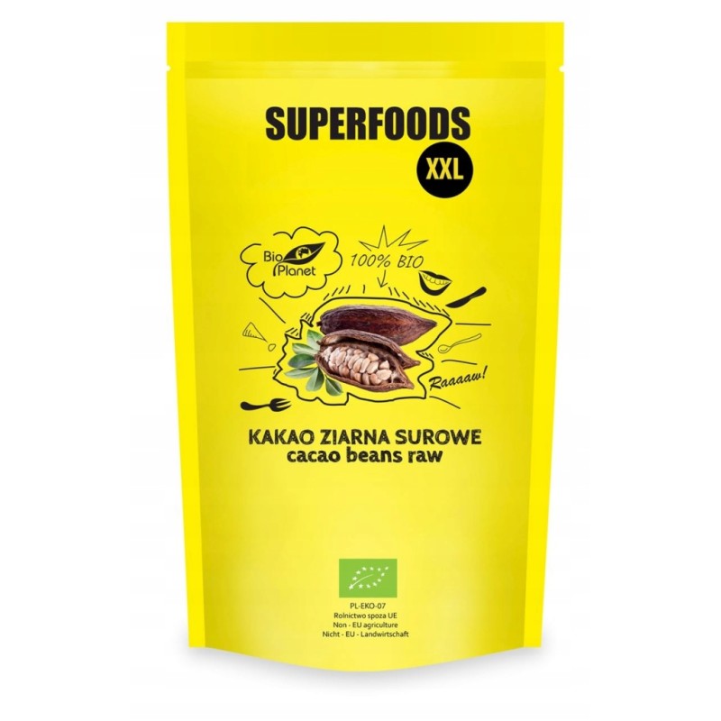 Kakao ziarna surowe BIO 600 g - Bio Planet