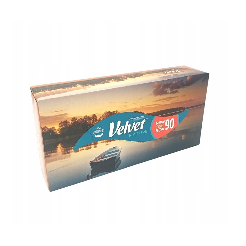 Chusteczki higieniczne VELVET, delikatne, 3 warstwy, 90 szt.