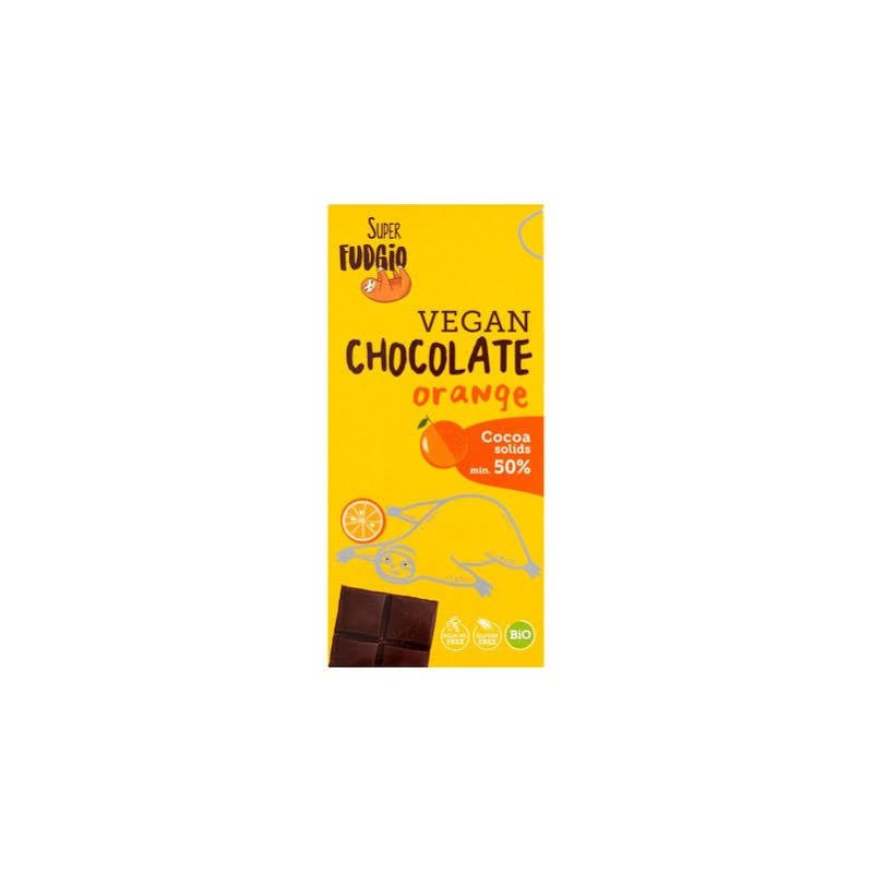 CZEKOLADA POMARAŃCZOWA BEZ GLUTENU NA NAPOJU RYŻOWYM BIO 80g - SUPER FUDGIO KRÓWKA - ME GUSTO