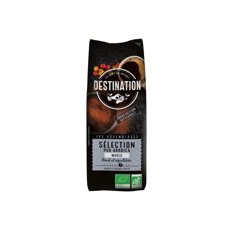 KAWA MIELONA ARABICA 100 % SELECTION BIO 250 g - DESTINATION