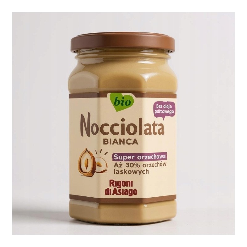 Nocciolata 'BIANCA' - krem z orzechów laskowych bez dodatku kakao - 250g