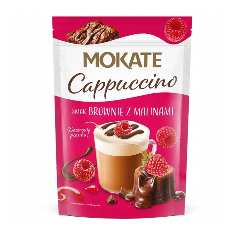 Napój Kawowy Kawa Cappuccino BROWNIE Z MALINAMI z Pianką 110g MOKATE