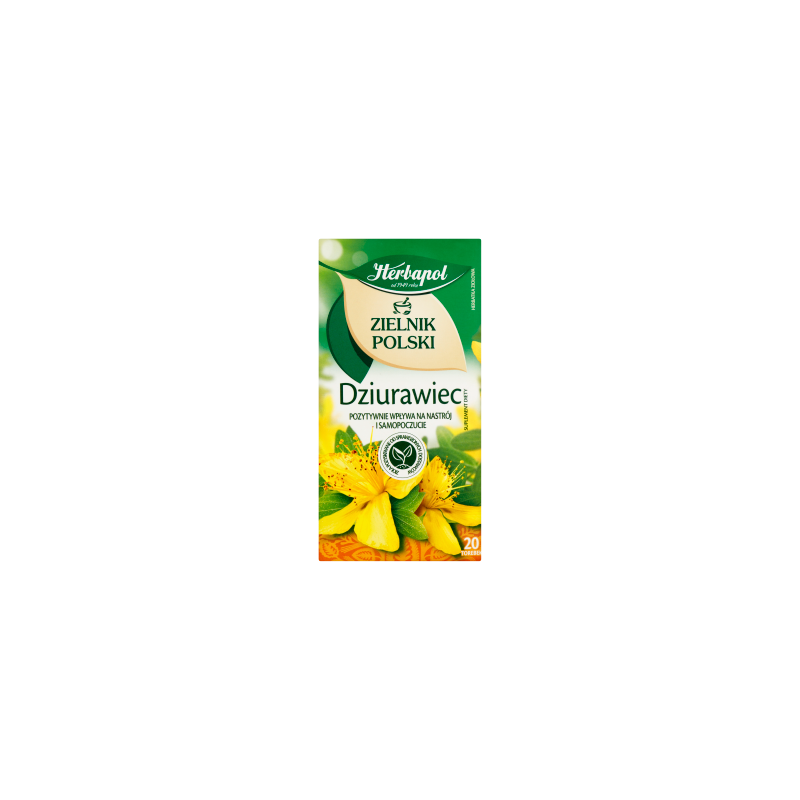 Herbapol Zielnik Polski Dziurawiec Herbatka ziołowa Suplement diety 30 g (20 x 1,5 g)