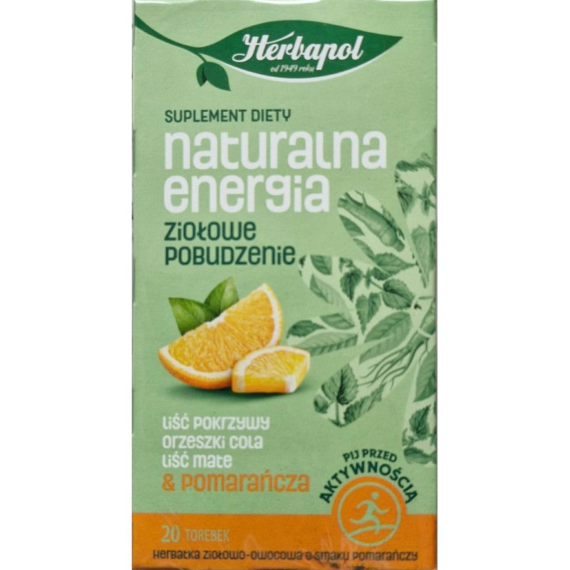 Herbapol NATURALNA ENERGIA - Pokrzywa Orzeszki Cola Mate Herbata Ziołowa