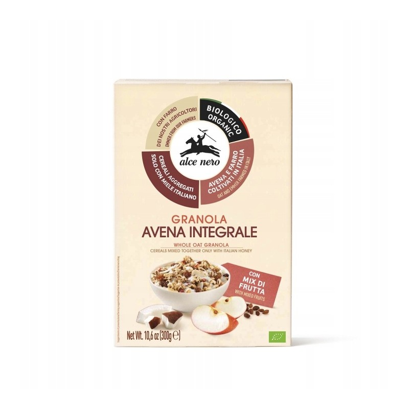 GRANOLA Z MIODEM I OWOCAMI BIO 300 g - ALCE NERO