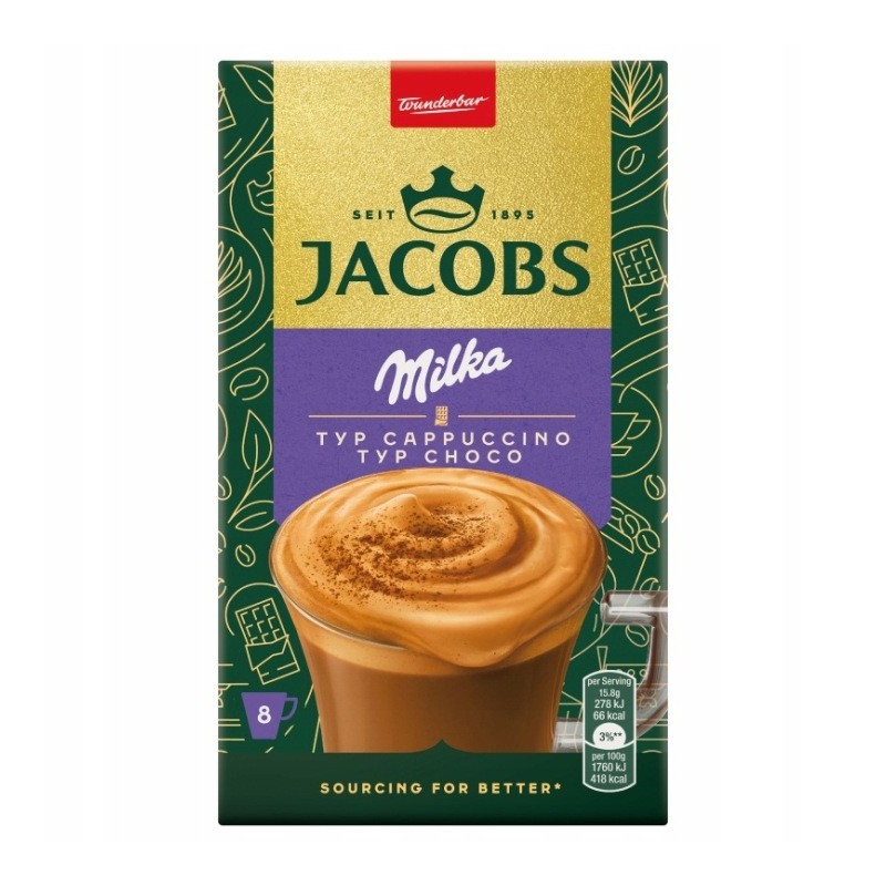 Kawa Jacobs Cappuccino Milka w saszetkach 8 x 11,5g