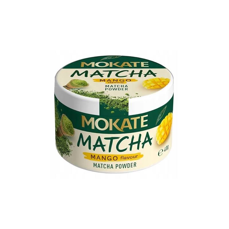 MOKATE MATCHA MANGO 40 g - Tradycyjna Zielona Herbata w Proszku Premium