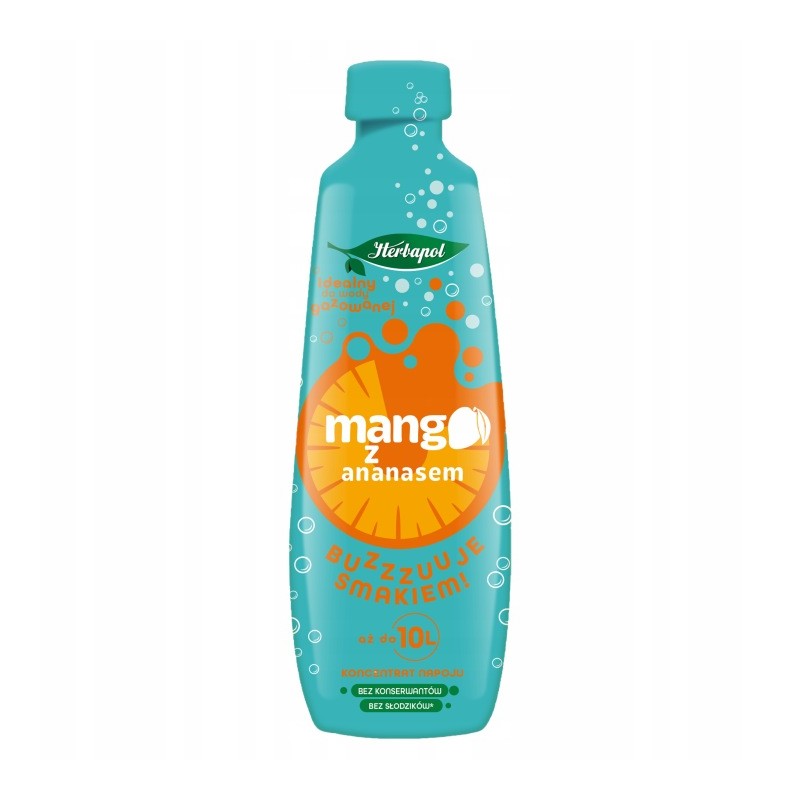 Koncentrat HERBAPOL napoju o smaku MANGO z ANANASEM 405ml