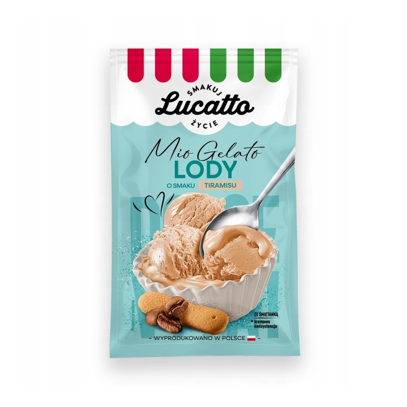 Lucatto Lody o smaku tiramisu w proszku 60g