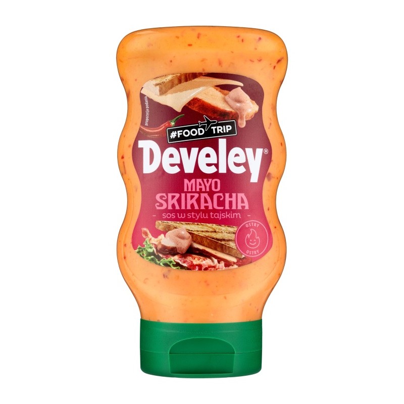Sos DEVELEY Mayo Sriracha 300ml Pikantny Majonezowy Do Burgerów Frytek