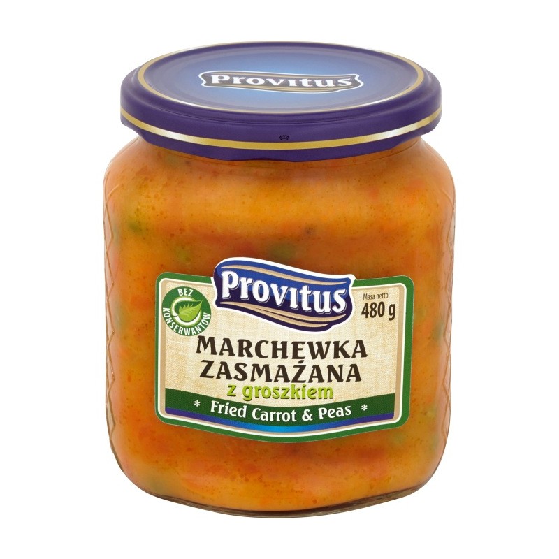 Provitus Marchewka zasmażana z groszkiem 480 g
