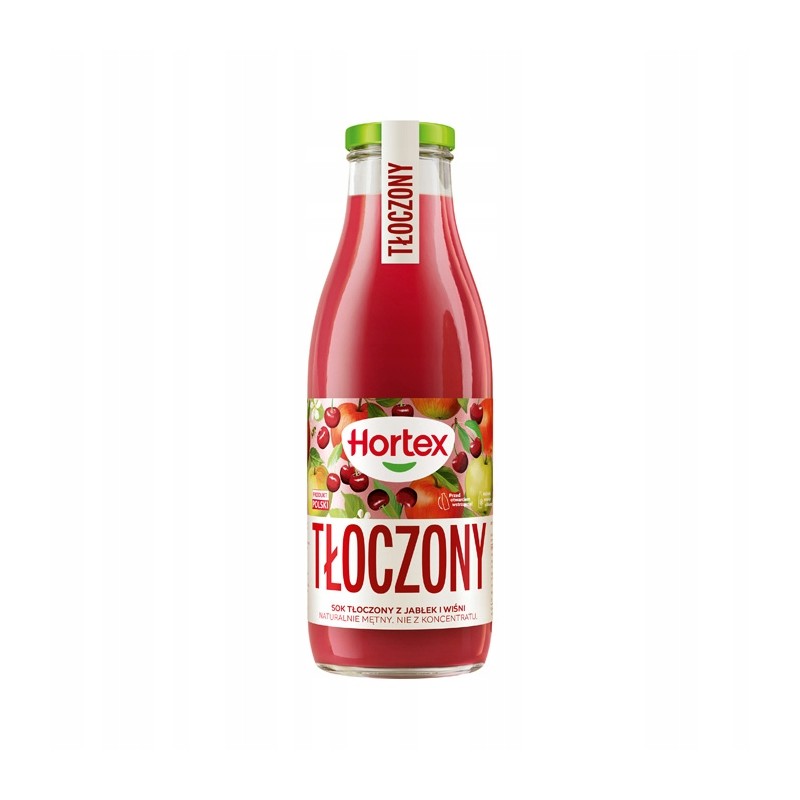 Hortex - Sok Tłoczony (jabłko,wiśnia) w szkle - 750ml