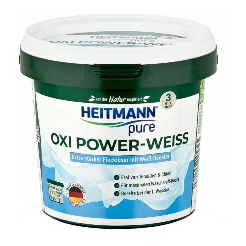 ODPLAMIACZ W PROSZKU HEITMANN OXI POWER WEISS - DO BIAŁEGO, 500G