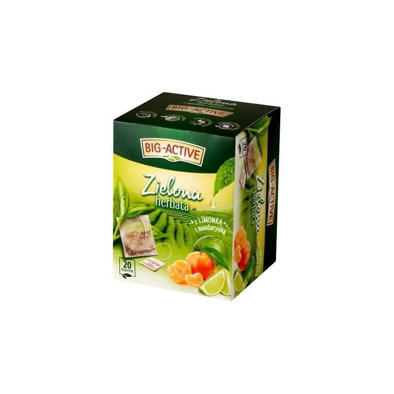 BIG-ACTIVE Zielona herbata z limonką i mandarynką (20 tb.) 30 g