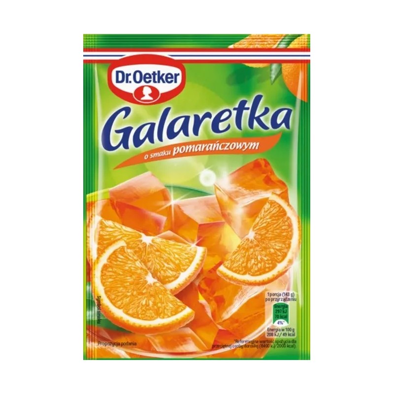 Dr. Oetker Galaretka O Smaku Pomarańczy Idealnie Orzeźwiajacy Deser 72 g