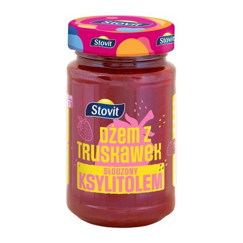 STOVIT Dżem TRUSKAWKOWY z KSYLITOLEM bez cukru 250g