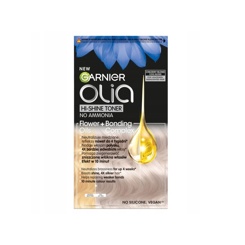 GARNIER Olia Hi-Shine Toner koloryzacja tonująca 9.1 Chłodny Blond