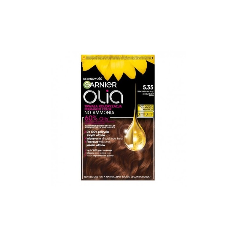 Garnier Olia Farba do włosów 5.35 Chocolate Light Brown