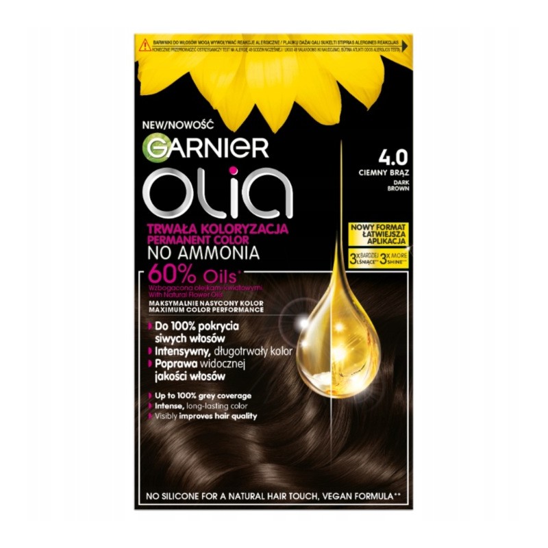 Garnier Olia Farba Do Włosów 4.0 Kolor Ciemny Brąz