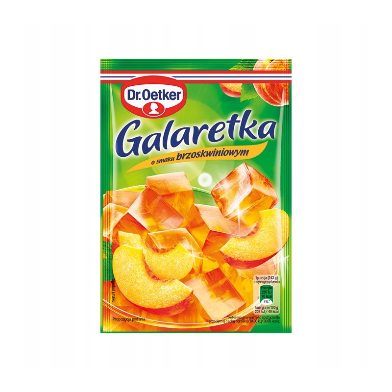 Dr. Oetker Galaretka w proszku o smaku brzoskwiniowym 72 g