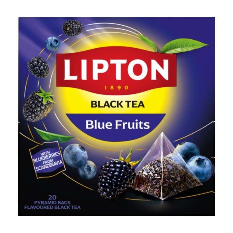 Herbata ekspresowa piramidki Lipton Jeżyna Borówka 20 torebek