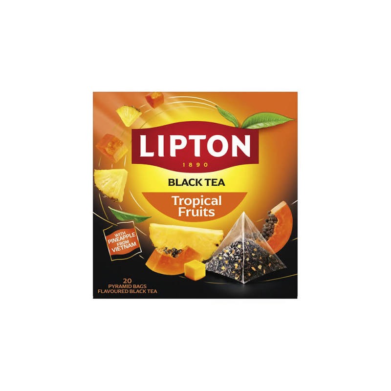 Herbata ekspresowa owoce tropikalne piramidki Lipton 20 torebek