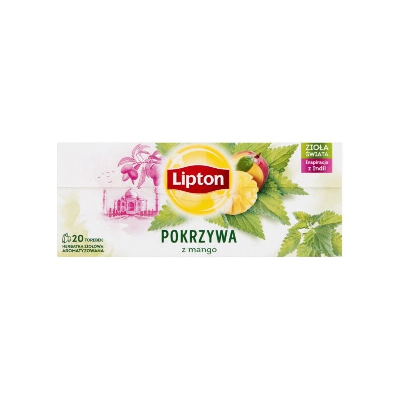 Herbata ziołowa Lipton Zioła Świata Pokrzywa z Mango 20 torebek 26g