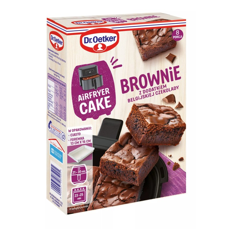 Dr. Oetker Brownie z dodatkiem belgijskiej czekolady Airfryer Cakes 242 g