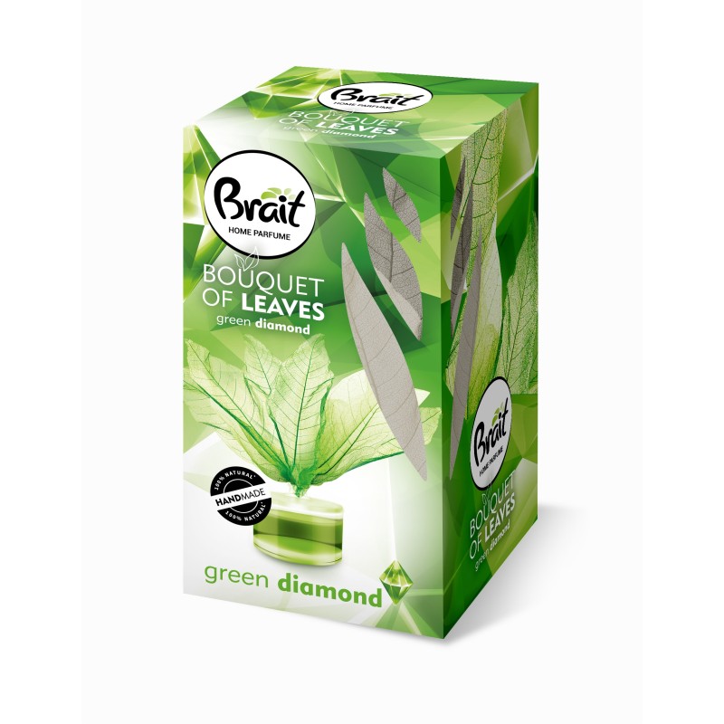 Brait Odświeżacz Powietrza Listki Green Diamond 50ml Długotrwały Zapach