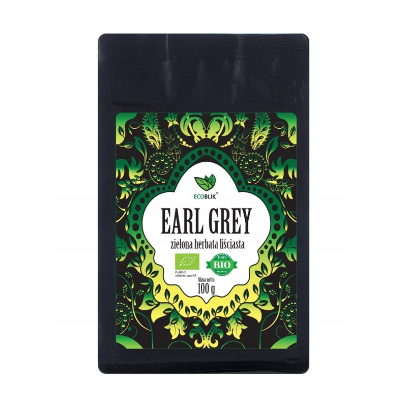 Ecoblik Herbata zielona liściasta EARL GREY bio 100g