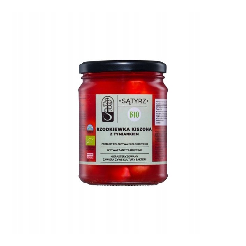 BIO Rzodkiewka kiszona z tymiankiem 500g. Niepasteryzowana