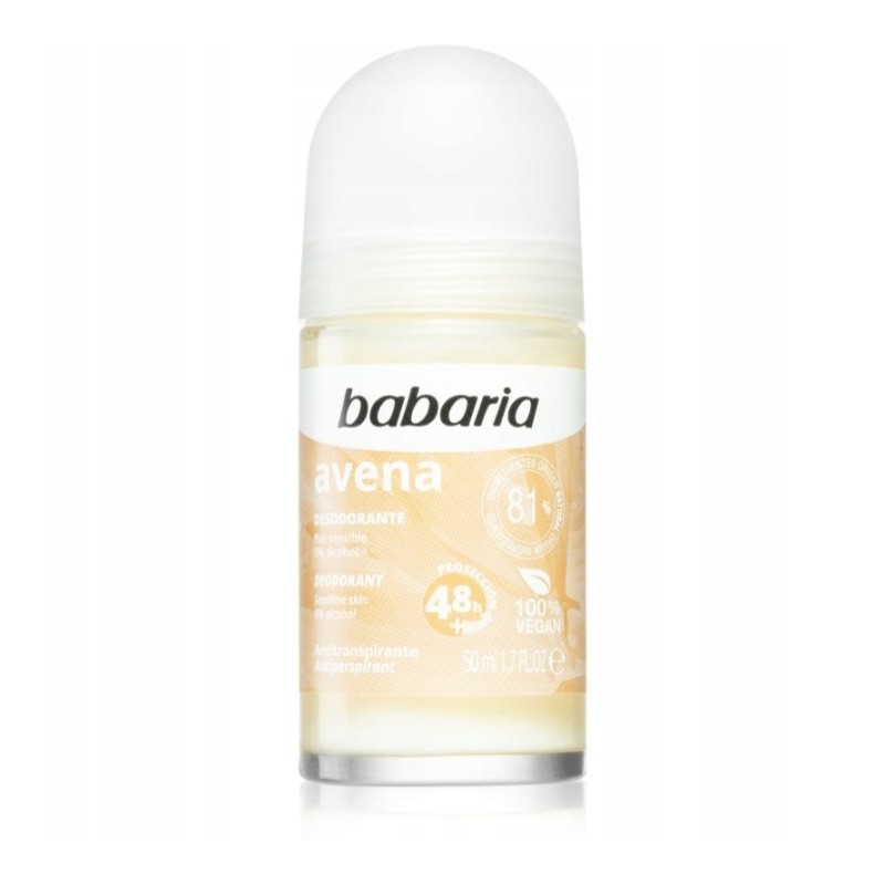 Babaria Deodorant Oat antyperspirant roll-on do skóry wrażliwej 50 ml