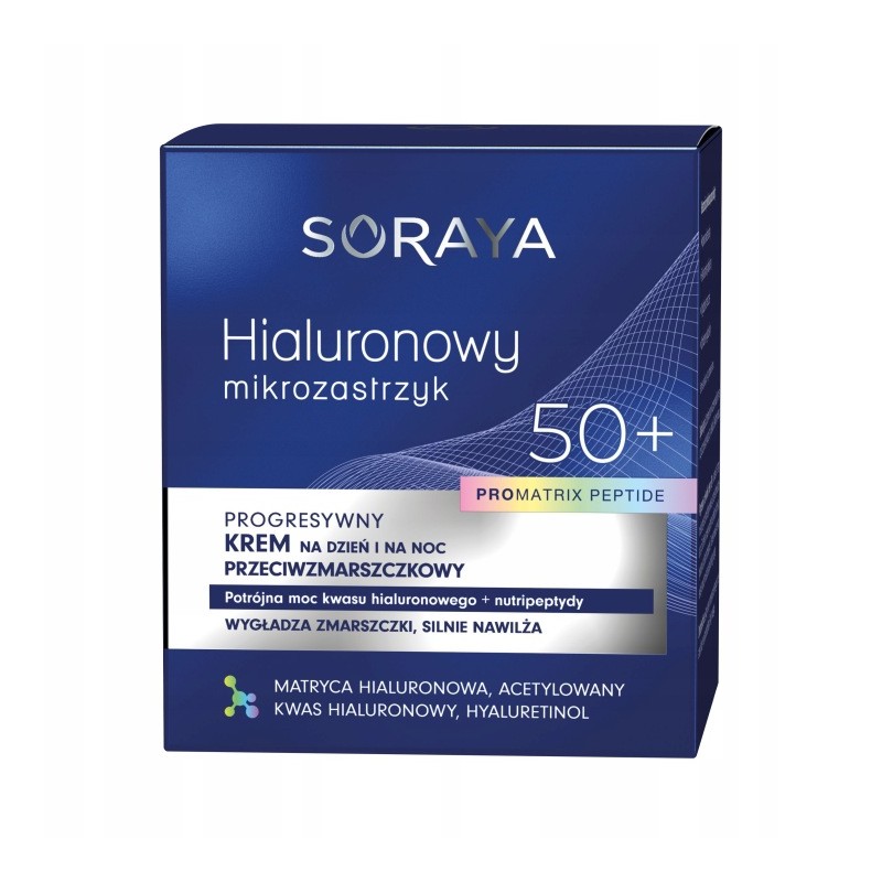 SORAYA Hialuronowy Mikrozastrzyk 50+ Krem nawilżający do twarzy 50 ml